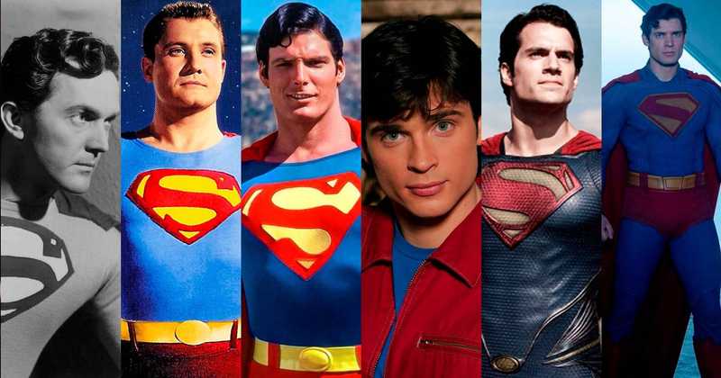 Todos os atores que interpretaram o Superman: Kirk Alyn, George Reeves, Christopher Reeve, Tom Welling, Henry Cavill e David Corenswet